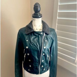 JOLT faux leather military style jacket